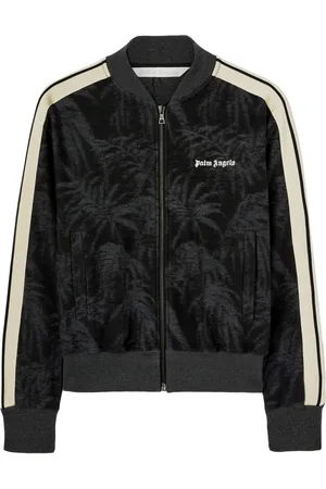 Palm Angels Sweater i palme-jacquard med lynlås