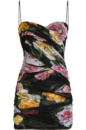 Dolce & Gabbana Kort kjole med blomstertryk