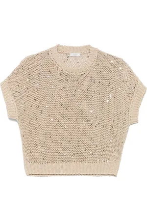 PESERICO SIGN T-shirt med pailletudsmykning