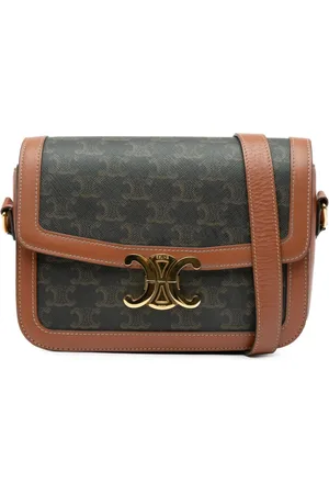 Céline Triomphe crossbody-taske i behandlet lærred fra 2021
