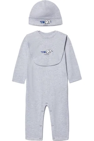 OFF-WHITE Babydragt-sæt i tre dele med logotryk