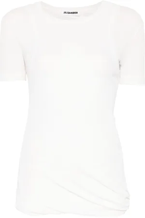 Jil Sander Kortærmet T-shirt med rund hals