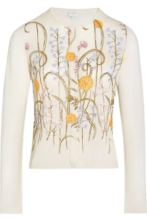 Giambattista Valli Cardigan med Marigold Bouquets-motiv