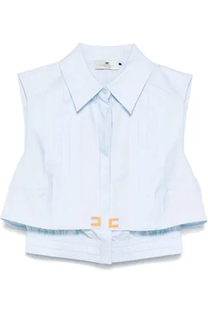 Elisabetta Franchi Cropped poplin-skjorte