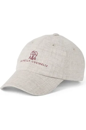 Brunello Cucinelli Broderet kasket i flannel