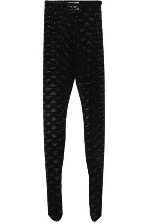 Self-Portrait Tights med blomstret blonde