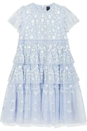 Needle & Thread Kjole med blomsterbroderi