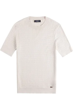 FAY Kabelstrikket T-shirt