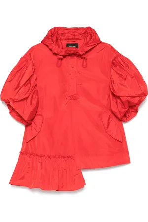 Simone Rocha Hættetrøje med flæsedetalje og petal-ærmer