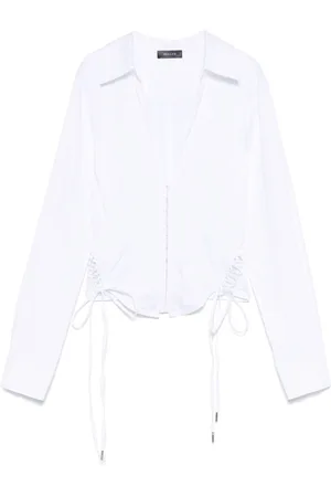 MUGLER Poplin-skjorte med korset-detalje
