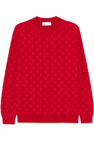 Marine Serre Sweater med måne-jacquard