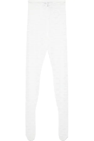 Self-Portrait Tights med blomstret blonde