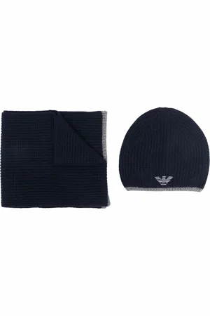 Emporio Armani Sæt med hat og tørklæde med broderet logo