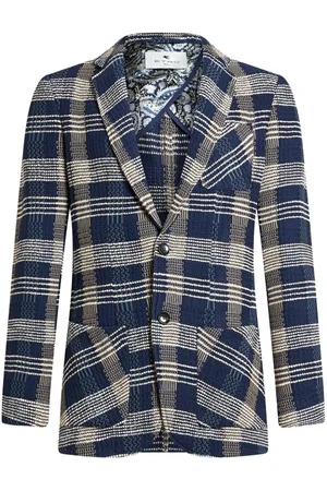 Etro Strikket blazer med ternet mønster