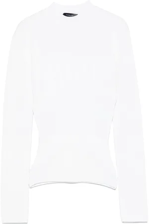 MUGLER Ribstrikket top