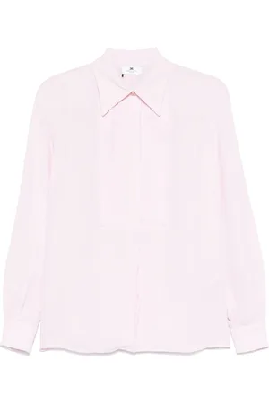 Elisabetta Franchi Georgette skjorte med juvelknapper