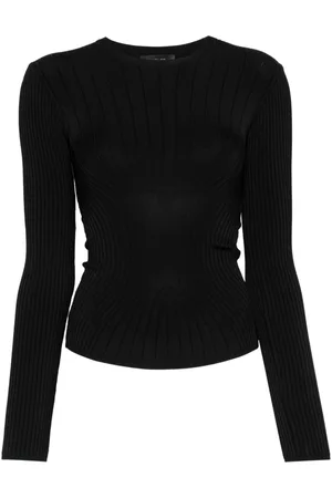 MUGLER Top i skulptureret strik