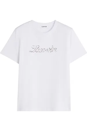 Lanvin T-shirt med paillet-logo