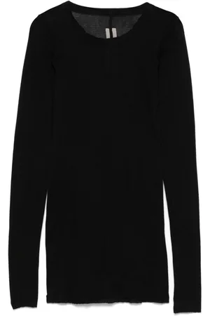 Rick Owens Langærmet fint ribstrikket T-shirt