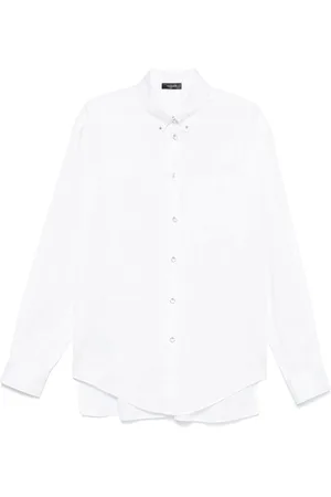 MUGLER Nålestribet poplin-skjorte