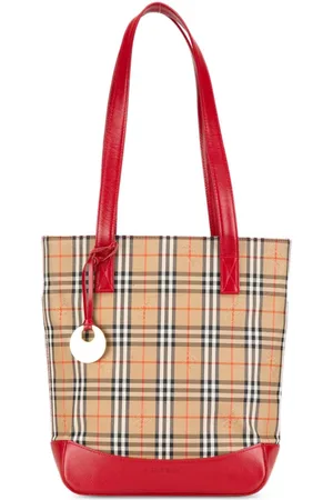Burberry Haymarket-ternet skuldertaske i kanvas fra 2000-2017