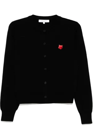 Maison Kitsuné Cardigan med rævehovedmærke