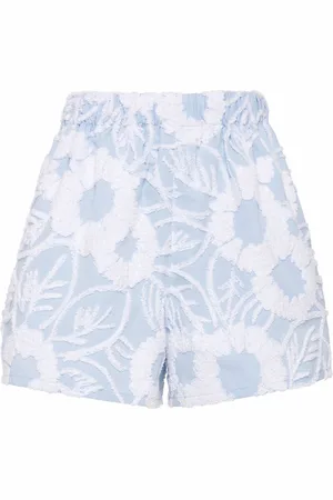 Prada Shorts med broderede blomster