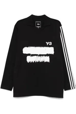 Y-3 Langærmet polo med grafisk logo