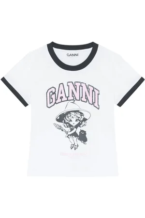 Ganni T-shirt med grafisk tryk