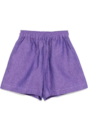 Bambah Shorts i hør med bindedetalje