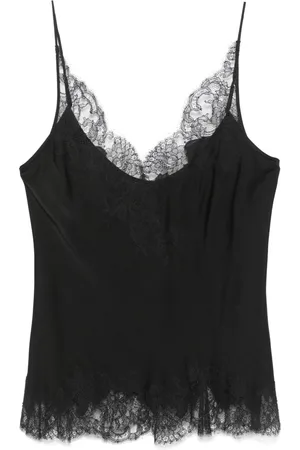 CARINE GILSON Camisole i silke med V-hals