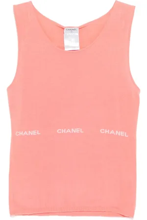 CHANEL ærmeløs top med logo fra 2004