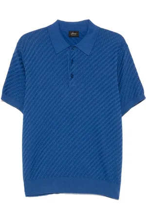 BRIONI Polo med sildebensmønster