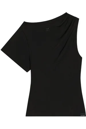 Courrèges Asymmetrisk T-shirt med drapering