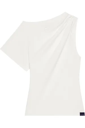 Courrèges Asymmetrisk T-shirt med drapering