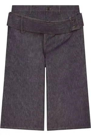 Courrèges Denimshorts med dobbelt bælte