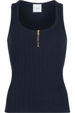 Patou Ribbet tanktop med dyb halsudskæring