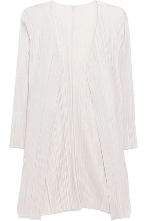 PLEATS PLEASE ISSEY MIYAKE Lang plisseret jakke
