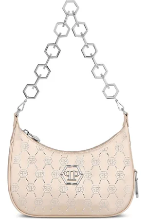 Philipp Plein Skuldertaske med rhinstenudsmykning og monogram