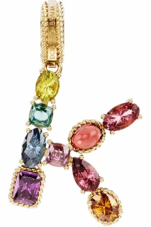 Dolce & Gabbana Rainbow Alphabet K-vedhæng i 18 karat guld med flere sten