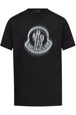 Moncler T-shirt i bomuld med sløret logo