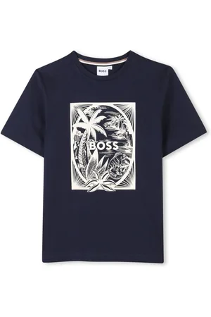 HUGO BOSS T-shirt med illustration-tryk