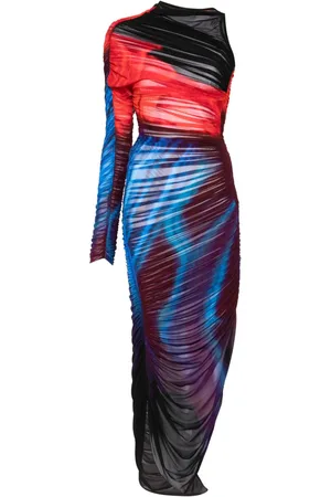 MUGLER Asymmetrisk kjole med piercing