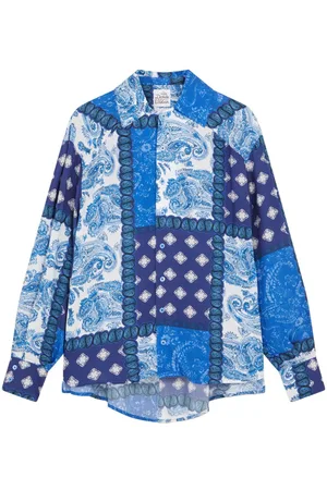 Donde Esteban Skjorte med patchwork-tryk