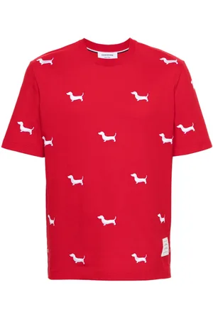 Thom Browne T-shirt med hundebroderi