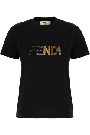 Fendi T-shirt med paillet-logo