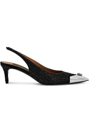 Philipp Plein 55 mm slingback-pumps med stenudsmykning
