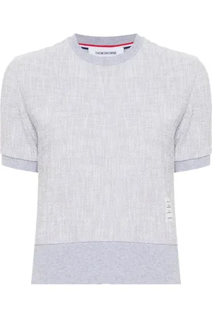 Thom Browne T-shirt i bouclé med logomærke
