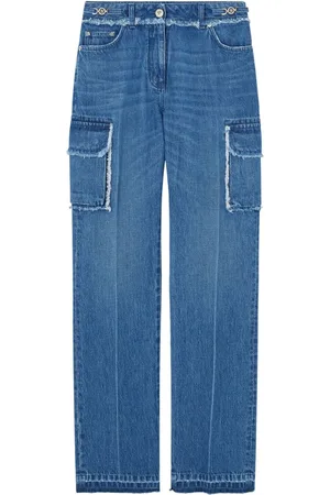 VERSACE Cargojeans med frynser