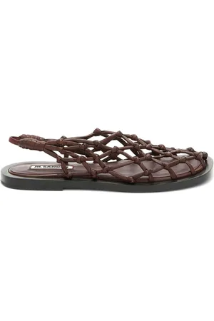 Jil Sander Vævede slingback-sandaler